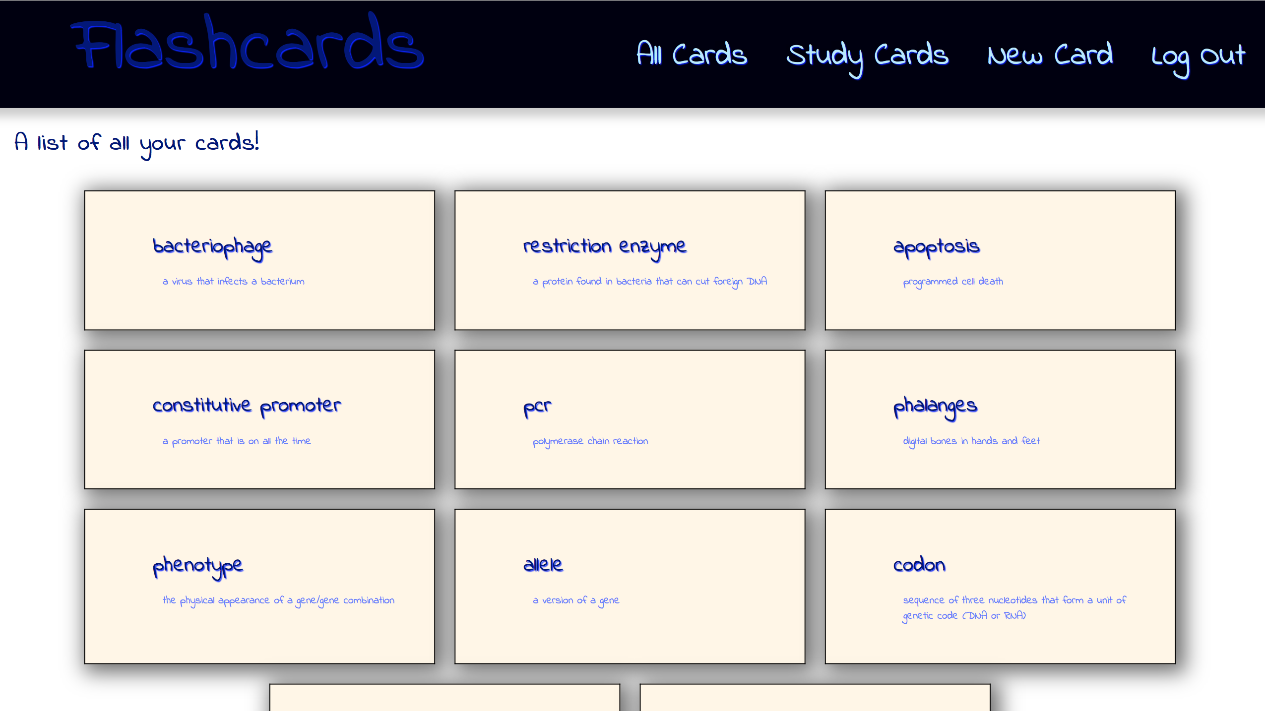 flashcards